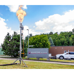 Abfackelger&auml;t DN 50 (2&quot;) - Erdgas, Propan, Biogas, Stadtgas, Wasserstoff max. 5 bar-mit Venturied&uuml;se-ohne Flamm&uuml;berwachung