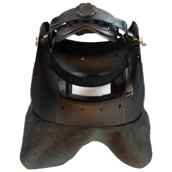 Black Chopped Top und Bottom Carbon Fiber Schei&szlig;helm