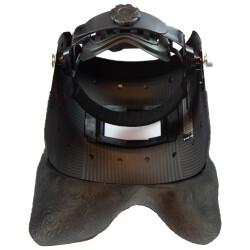 Black Chopped Top und Bottom Carbon Fiber Schwei&szlig;helm